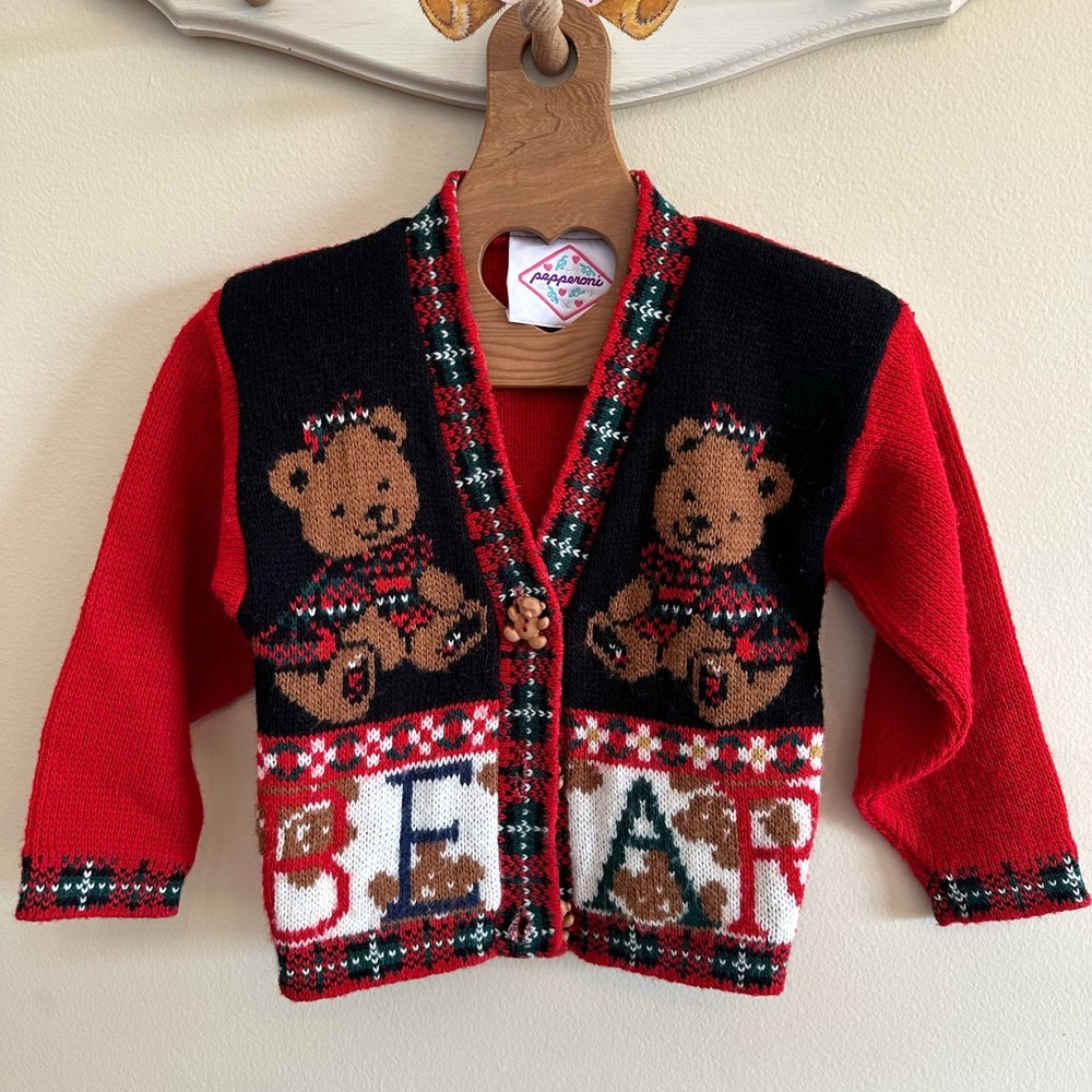 Kids vintage cardigan sweater
